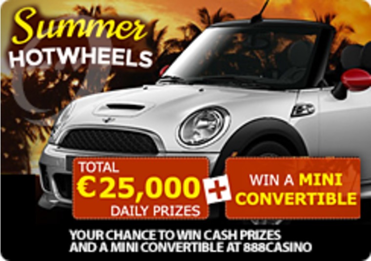 Your Chance to Win Cash Prizes and a Mini Convertible at 888casino