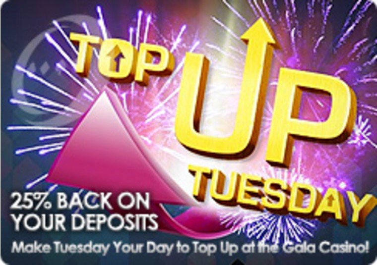 Make Tuesday Your Day to Top Up at the Gala Casino