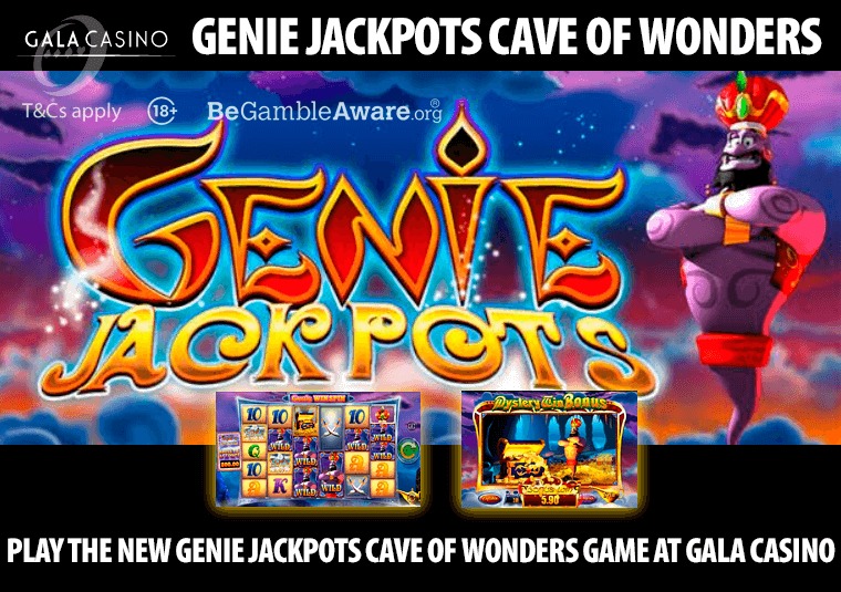 Play the new Genie Jackpots Cave of Wonders game at Gala Casino
