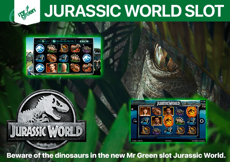 Beware of the dinosaurs in the new Mr Green slot Jurassic World