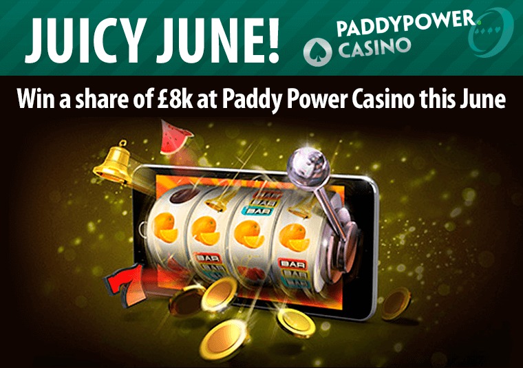Win a share of 8k at Paddy Power Casino this June