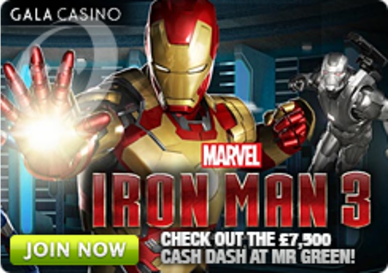 Play Iron Man 3 at Gala Casino and Get Double Comp Points