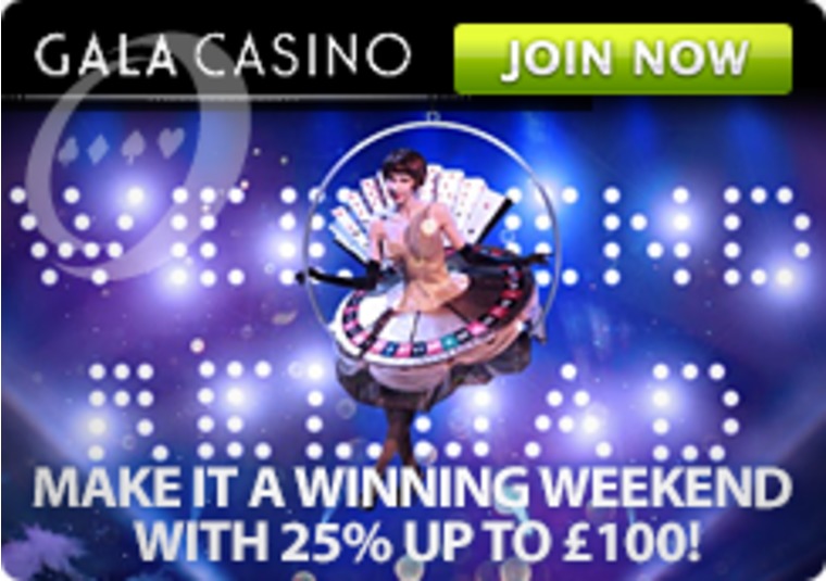 Get the Fantastic Weekend Winner Reload Offer Only at Gala Casino