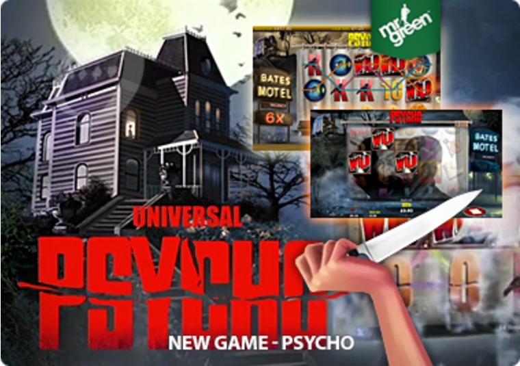 Survive and win on the Psycho slot at Mr Green Casino - if you dare