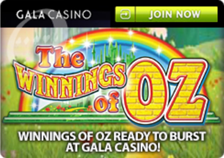 Winnings of Oz Ready to Burst at Gala Casino