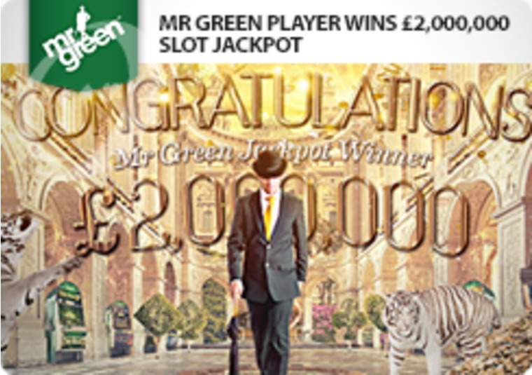 Mr Green player wins 2 million, and you could too