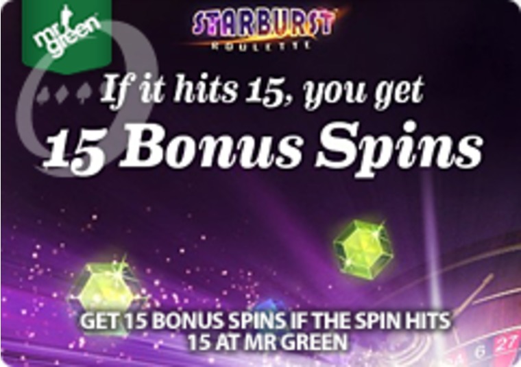 Get 15 Bonus Spins If the Spin Hits 15 at Mr Green