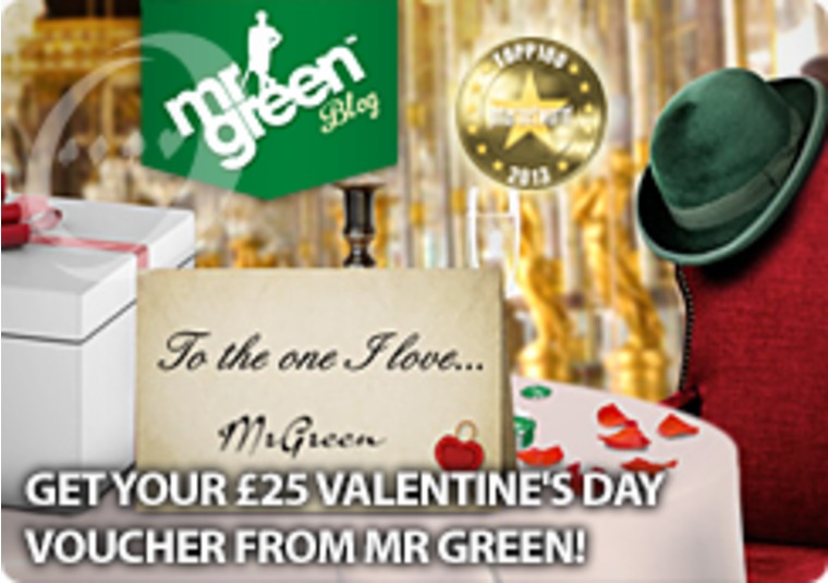 Get your 25 Valentine's Day Voucher from Mr Green