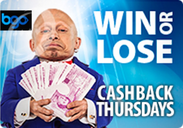 Get up to 50 cashback every Thursday at the bgo live casino