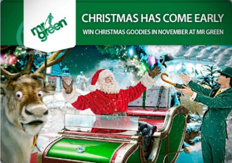 Win Christmas goodies in November at Mr Green
