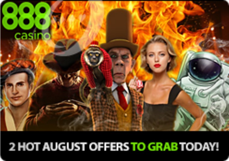 Forget the bad August weather with these 2 HOT offers from 888casino
