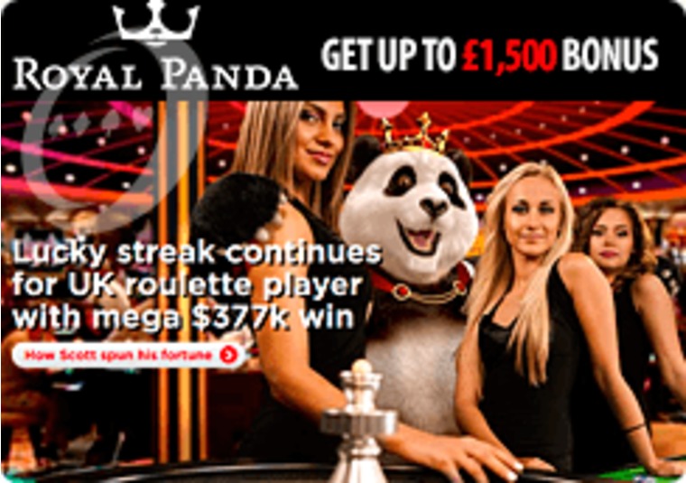 High roller wins over 285k at Royal Panda live roulette