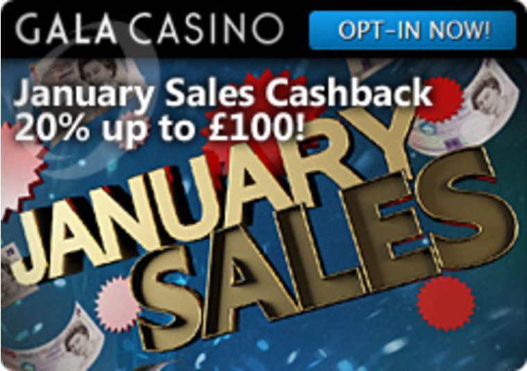 Cash Back Opportunity at the Gala Casino