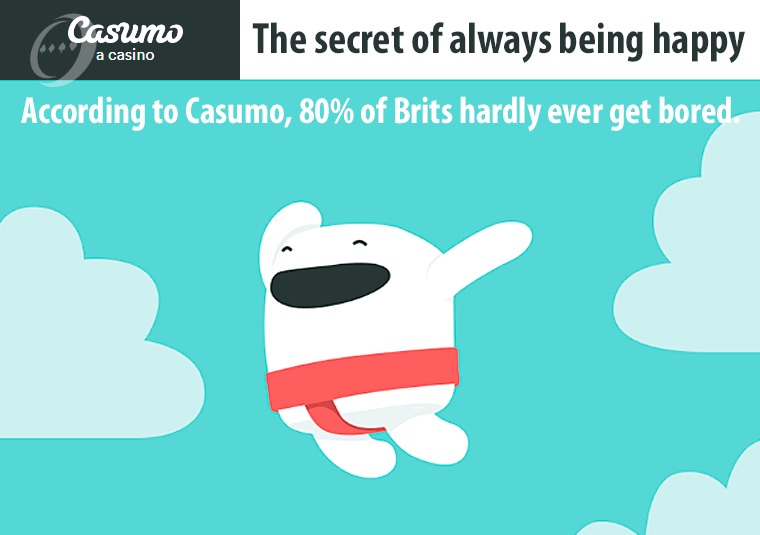 According to Casumo, 80% of Brits hardly ever get bored