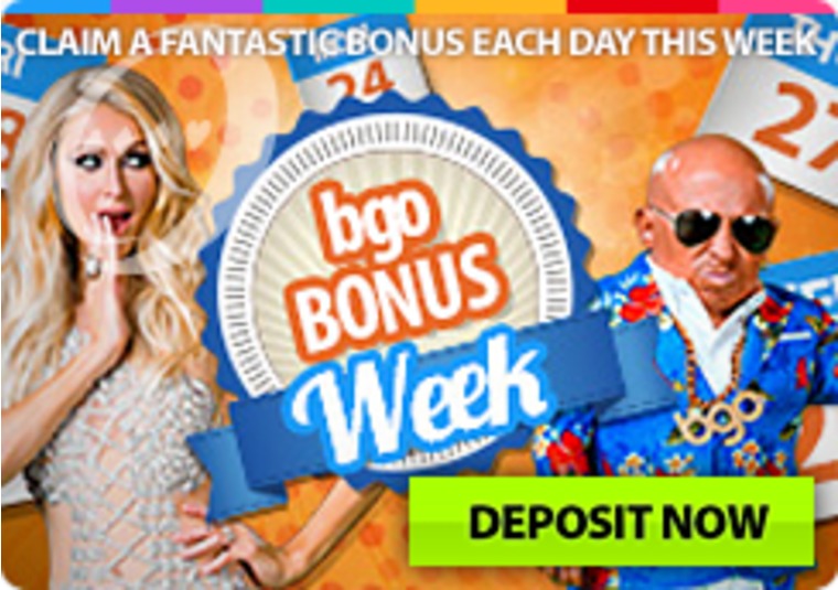 Get a new bonus every day you make a deposit at bgo casino