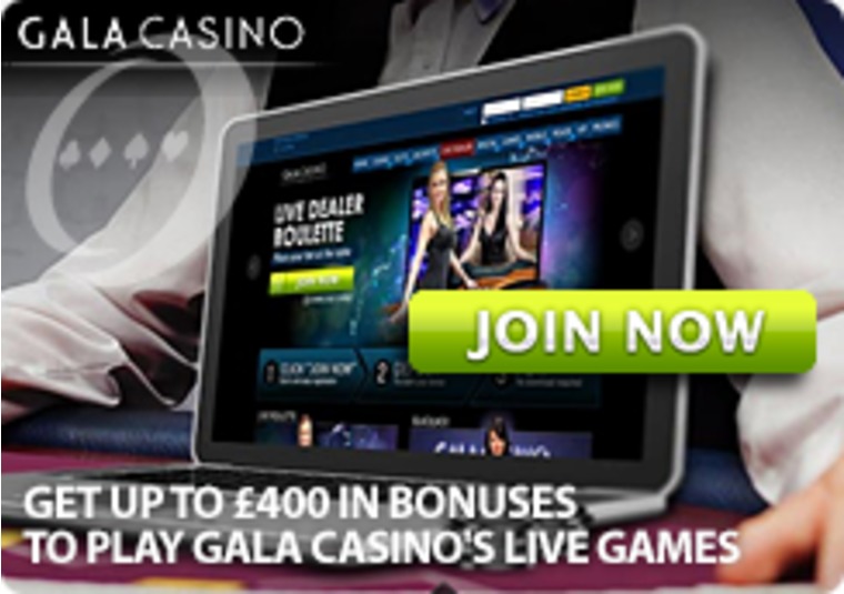Get up to 400 in Bonuses to Play Gala Casino's Live Games