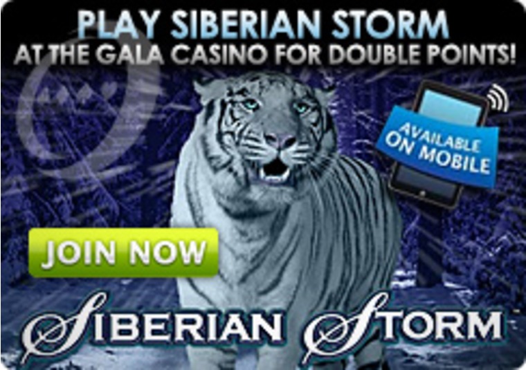 Play Siberian Storm at the Gala Casino for Double Points