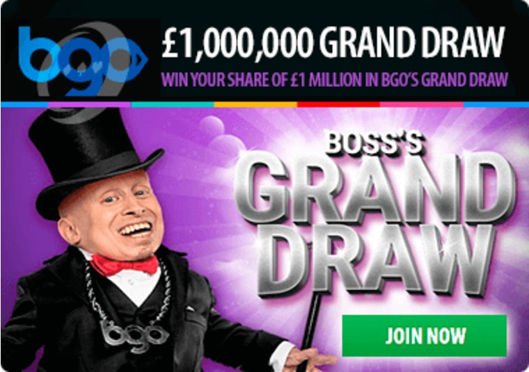 Win your share of 1 million in bgo's grand draw