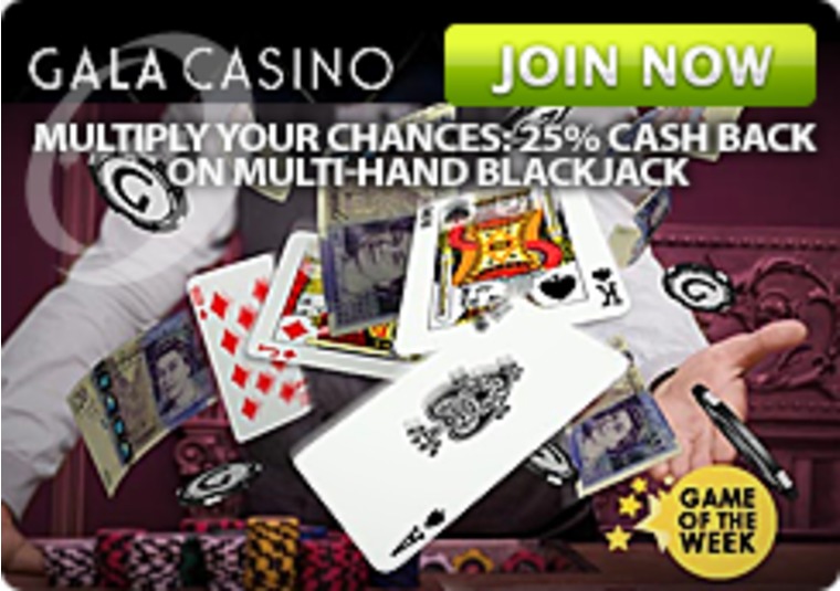 Get up to 100 in bonuses when you play blackjack at Gala Casino