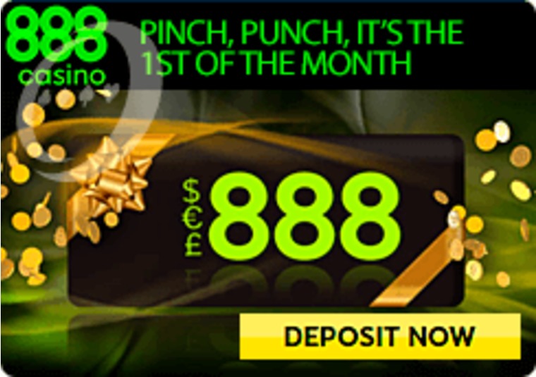 Win a share of 888 on the first of the month at 888casino
