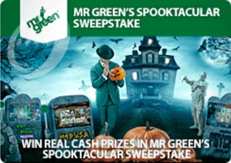 Win real cash prizes in Mr Green's Spooktacular Sweepstake