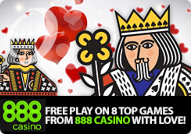 Free Play on 8 Top Games From 888 Casino With Love