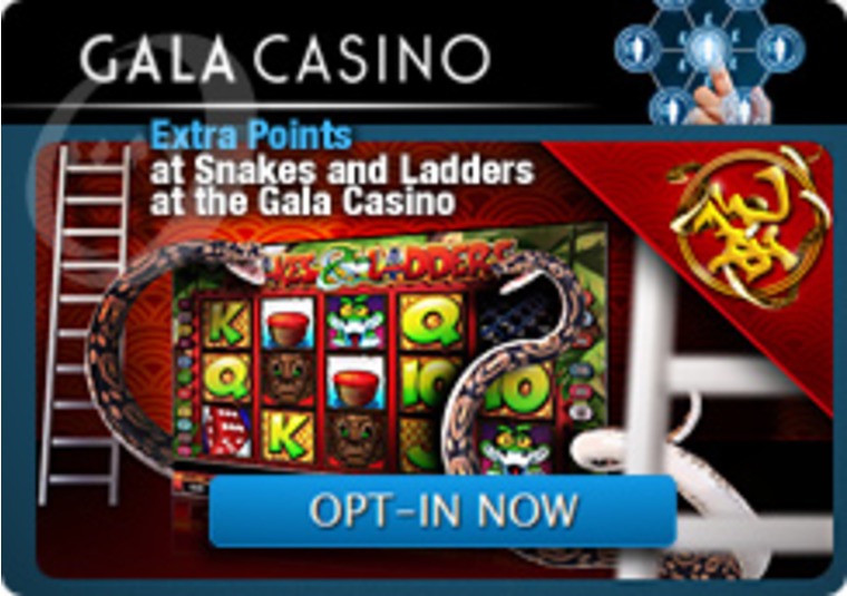 Extra Points at Snakes and Ladders at the Gala Casino