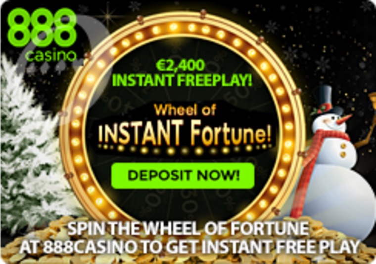Spin the Wheel of Fortune at 888casino to get instant free play