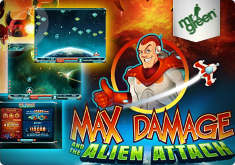 Max Damage and the Alien Attack Rolling at Mr Green
