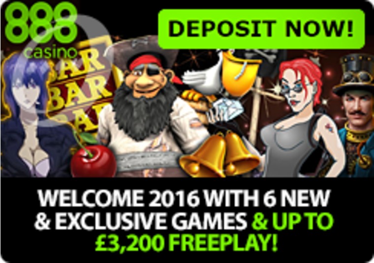 Start the New Year with new games and free play at 888casino