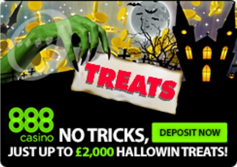 Its all treats with no tricks in this Halloween giveaway at 888casino